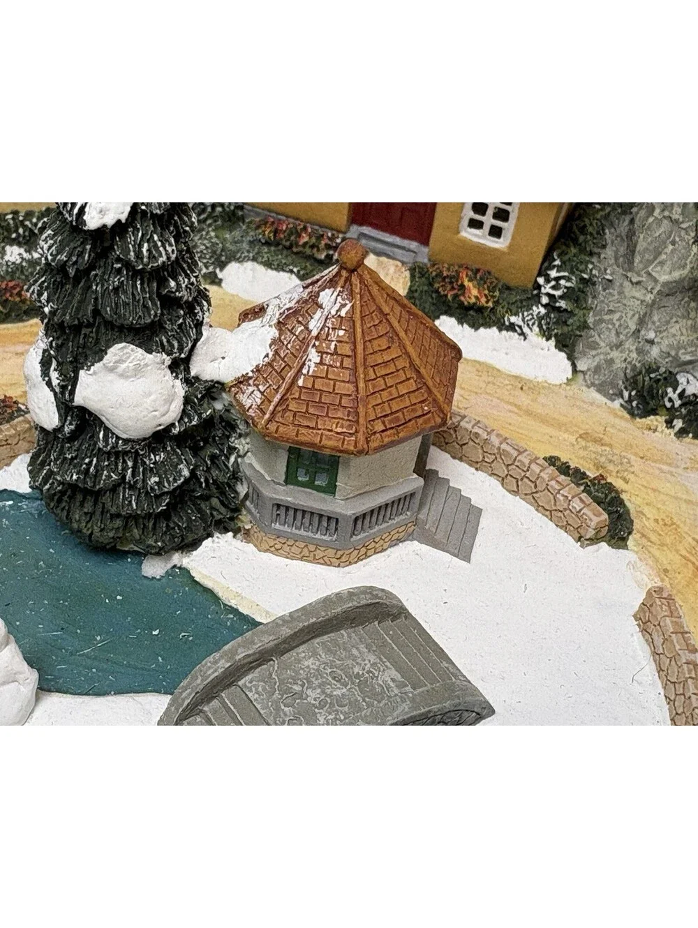 Vintage Simson Giftware Christmas Village Lighted Display Removable Houses